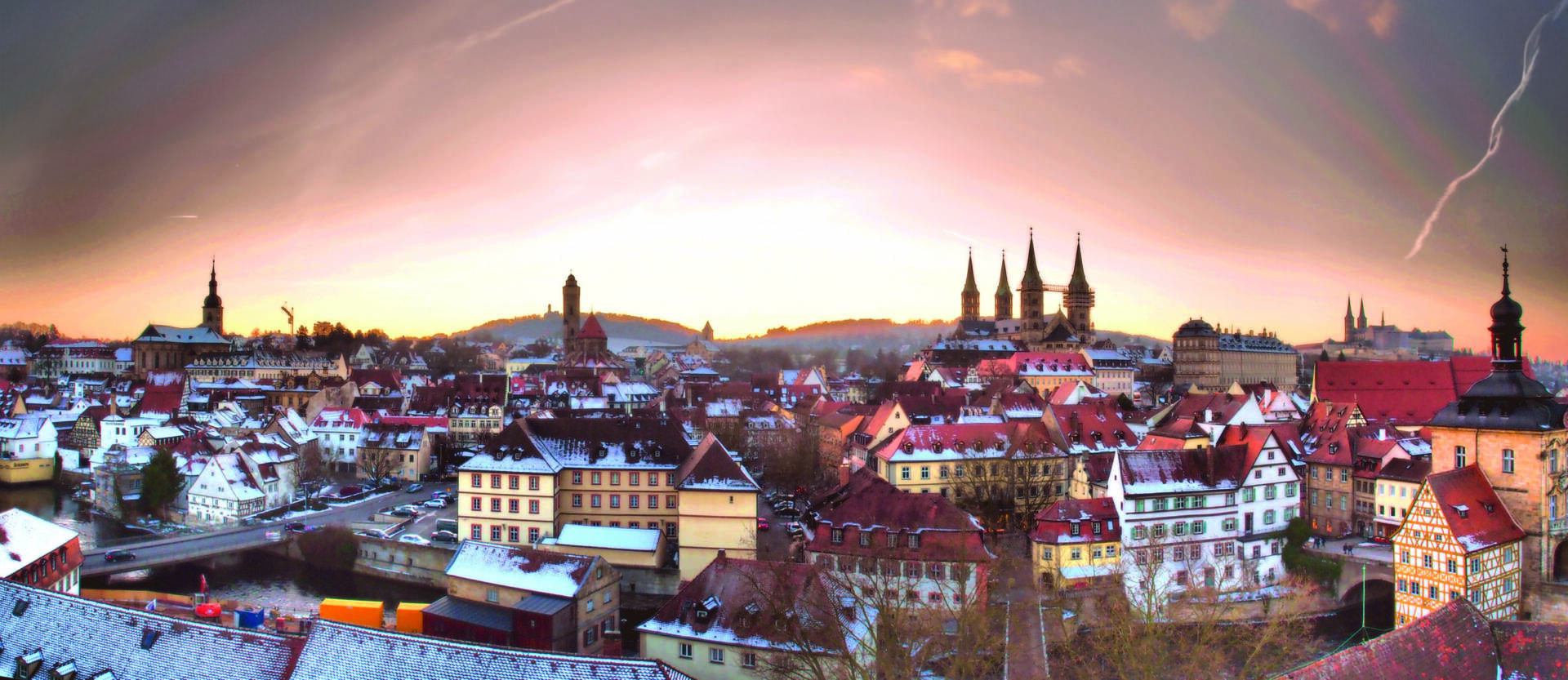 Bamberg im Winter (Panorama) Kopie